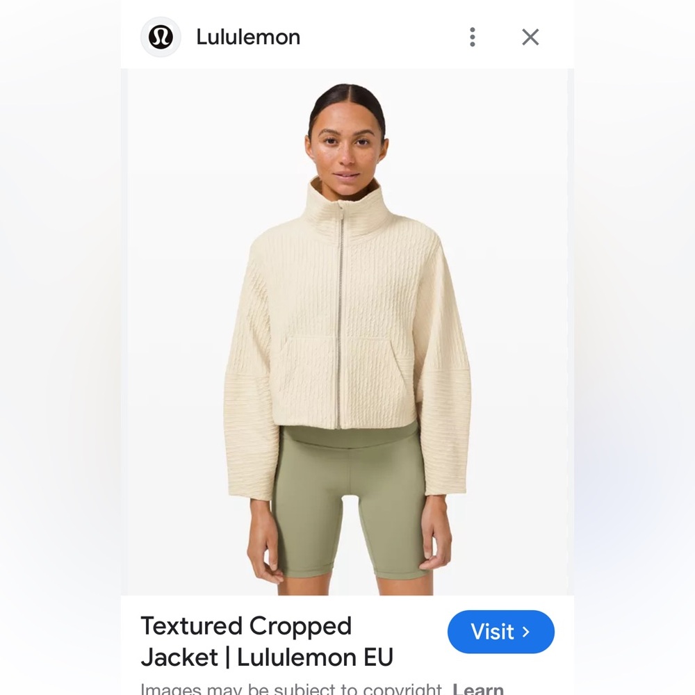 Lululemon Textured Cropped Jacket